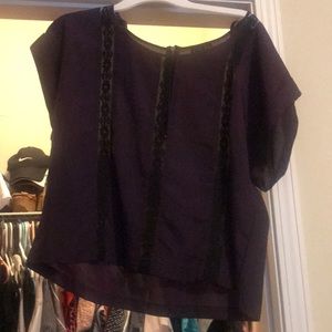 Purple and black crop top